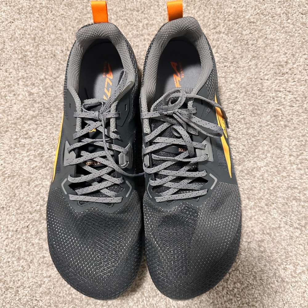 Altra Men's Athletic Shoes in Charcoal Gray with Orange Accents - Picture 3 of 7